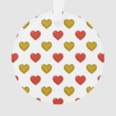 Rood- en goudhartritme ornament (voorkant)