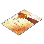 Rood- en goudherfstbladeren Wedding Planner Notitieboek (Linkerzijde)