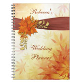 Rood- en goudherfstbladeren Wedding Planner Notitieboek (Voorkant)