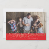 Rood- en goudhoudende Folie Calligrafie Feestdagenkaart (Voorkant)