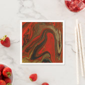 Rood- en goudinktpapier bord servet (Insitu)