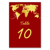 Rood- en goudkaartbruiloft kaart (Voorkant)