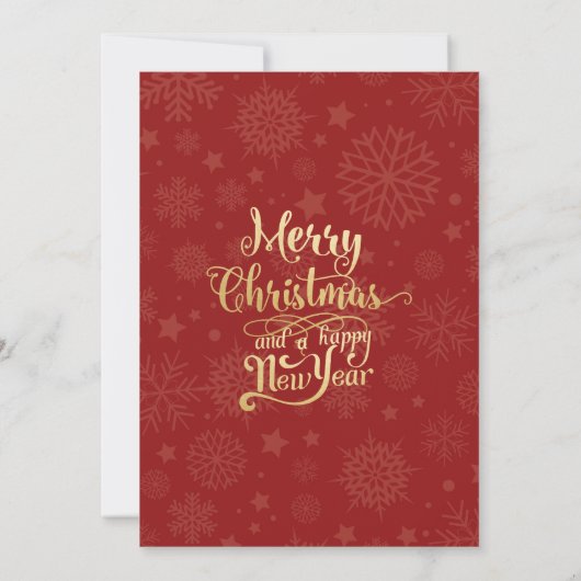 Rood- en goudkerst / Cheers Nieuwjaar Eve Party Kaart (Achterkant)