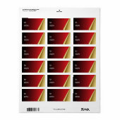 Rood- en goudkerst etiket (Full Sheet)