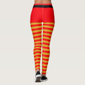 Rood- en goudkerst met gestreept leggings (Achterkant)