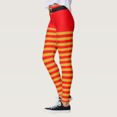 Rood- en goudkerst met gestreept leggings (Links)