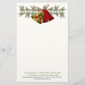 Rood- en goudkerstbellen, heilig en pijnhout briefpapier (Voorkant)