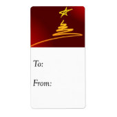 Rood- en goudkerstbomen Label (Voorkant)