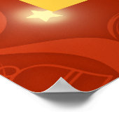 Rood- en goudkerstcadeaus poster (Hoek)