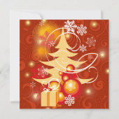 Rood- en goudkerstfeest kaart (Achterkant)