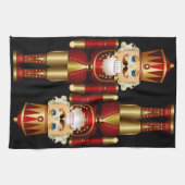 Rood- en goudkerstkeuken theedoek (Horizontaal)