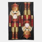 Rood- en goudkerstkeuken theedoek (Verticaal)