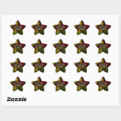 Rood- en goudkerstsieraarster-Sticker Ster Sticker (Vel)