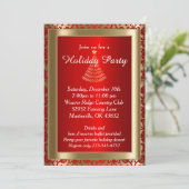 Rood- en goudkerstvakantieboom kaart (Staand voorkant)