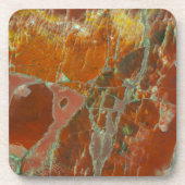 Rood en goudkleurig hout drankjes onderzetter (Voorkant)