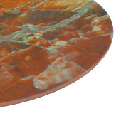 Rood en goudkleurig hout snijplank (Hoek)