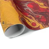 Rood en goudkleurloos cadeaupapier (Rol Hoek)