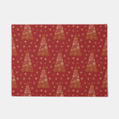 Rood- en goudlegante kerstboom deurmat (Voorkant)