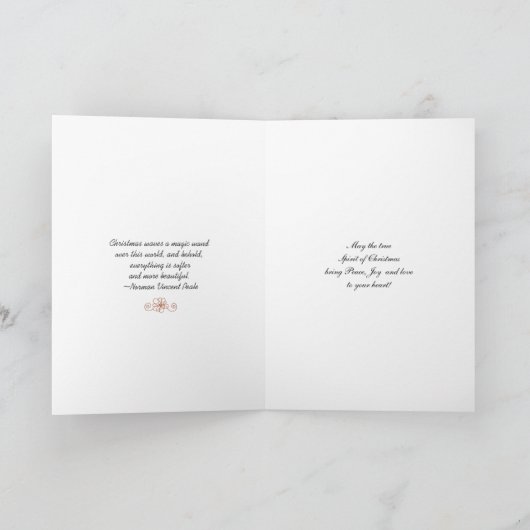 Rood- en goudlegante kerstboom feestdagen kaart (Binnen)