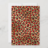 Rood en goudluipaard Geschilderd zwart 60e verjaar Kaart (Achterkant)