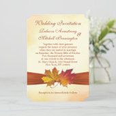 Rood- en goudmakelblad Weddenschap Kaart (Staand voorkant)