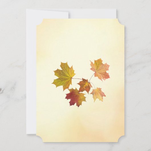 Rood- en goudmakelblad Weddenschap Kaart (Achterkant)