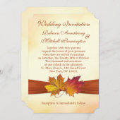 Rood- en goudmakelblad Weddenschap Kaart (Voorkant / Achterkant)