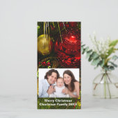 Rood- en goudmakerij - Ornamenten - Verticale foto Feestdagenkaart (Staand voorkant)