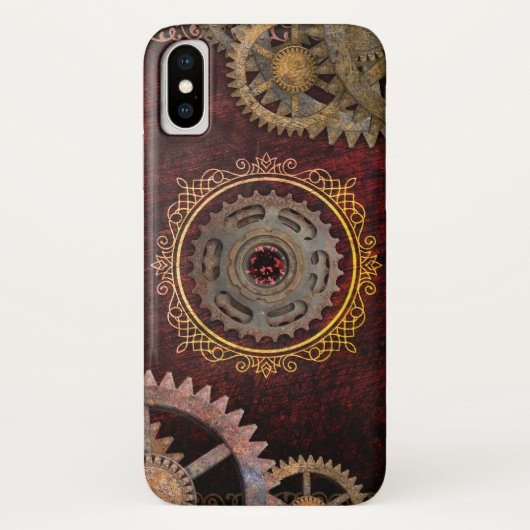 Rood en goudmakreel Case-Mate iPhone case (Achterkant)