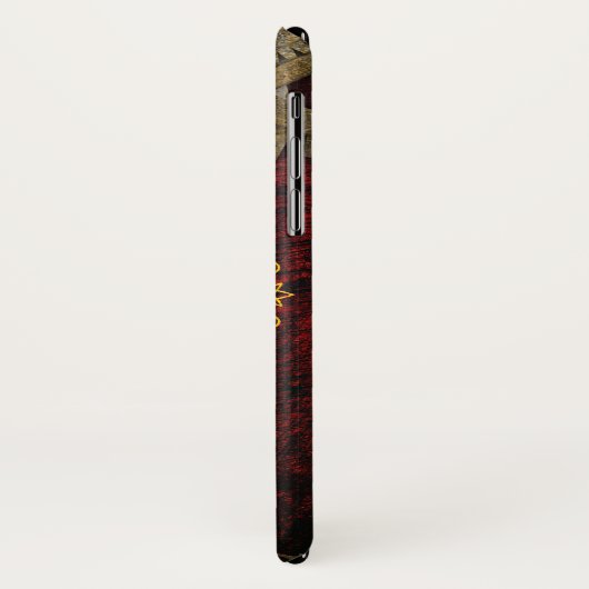 Rood en goudmakreel Case-Mate iPhone case (Achterkant/links)