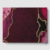 Rood- en goudmarmer-huwelijk gastenboek (Achterkant)