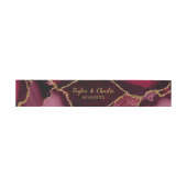 Rood- en goudmarmer-huwelijk uitnodigingen wikkel (Vlak)