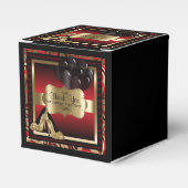 Rood en goudmetaal - 00e verjaardag | DIY-tekst Bedankdoosjes (Voorkant Zijde)