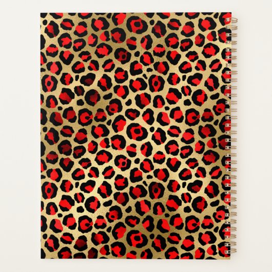 Rood en goudoliepenseel planner (Achterkant)