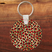 Rood en goudoliepenseel sleutelhanger (Achterkant)