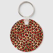 Rood en goudoliepenseel sleutelhanger (Achterkant)