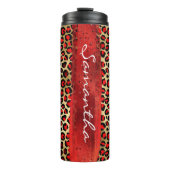 Rood en goudoliepenseel thermosbeker (Voorkant)