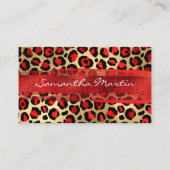 Rood en goudoliepenseel visitekaartje (Voorkant)