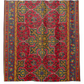 Rood- en goudperzikruik douchegordijn (Voorkant)