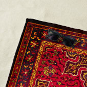 Rood- en goudperzikruik strandlaken (In situ)