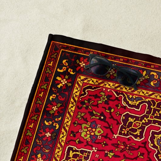 Rood- en goudperzikruik strandlaken (In situ)