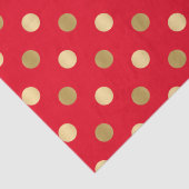 Rood- en goudpokkendots naadloos tissuepapier (Detail)