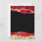 Rood- en goudscheuren zoete zestien bedankkaart (Achterkant)