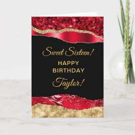 Rood- en goudscheuren zoete zestien kaart