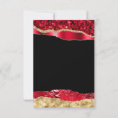 Rood- en goudscheuren zoete zestien RSVP kaartje (Achterkant)