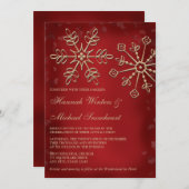 Rood- en goudsneeuwweddenschappen kaart (Voorkant / Achterkant)