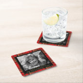 Rood- en goudspelfamilie met kerstmis kartonnen onderzetters (Insitu)