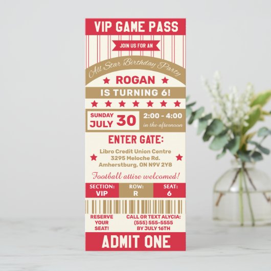 Rood- en goudsportweddenpakket kaart (Staand voorkant)