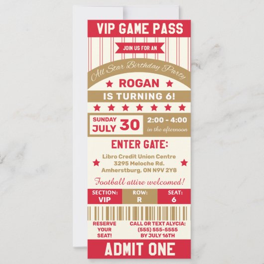 Rood- en goudsportweddenpakket kaart (Voorkant)