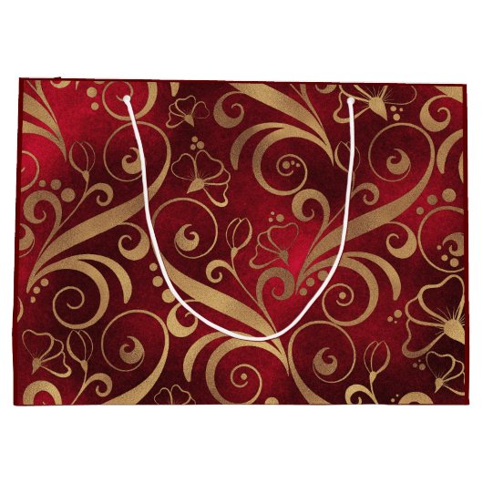Rood- en goudtas groot cadeauzakje (Achterkant)